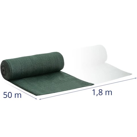 Siatka cieniująca maskująca do ogrodzenia HDPE 50 x 1.8 m 150 g/m2 - zestaw WIESENFIELD