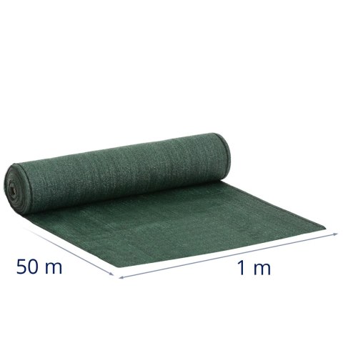 Siatka cieniująca maskująca do ogrodzenia HDPE 50 x 1 m 150 g/m2 - zestaw WIESENFIELD