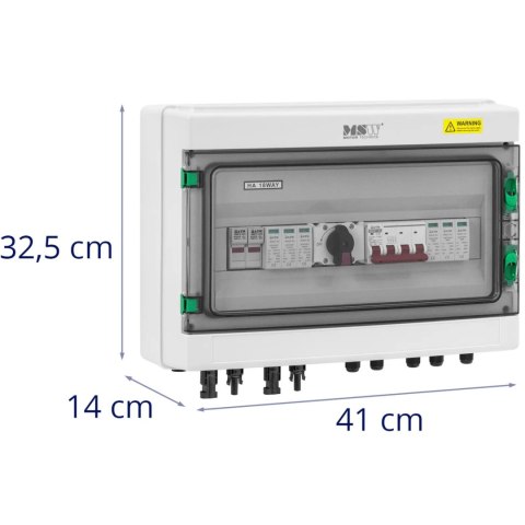 Skrzynka przyłączeniowa rozdzielnica PV do fotowoltaiki typ 2 2 wejścia 2 wyjścia 1000 V IP65 MSW