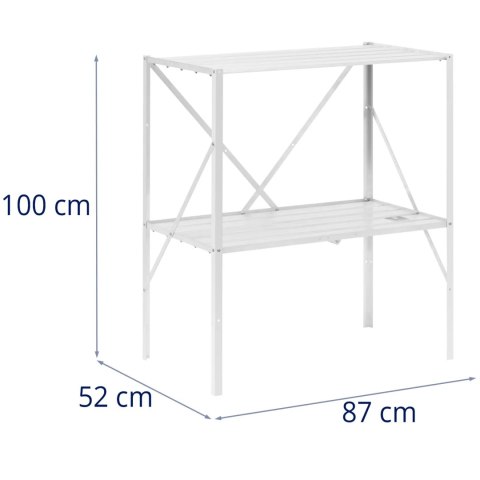 Stół ogrodniczy do sadzenia roślin z półką metalowy 87 x 52 x 100 cm UNIPRODO