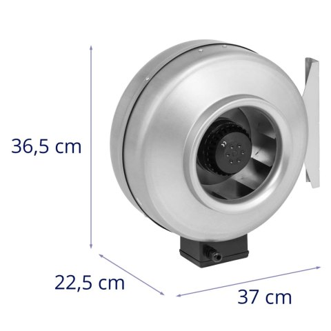 Wentylator kanałowy wyciągowy wylot śr. 200 mm 1000 m3/h MSW