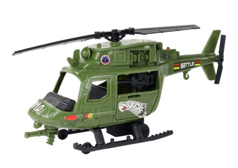 Zestaw Militarny Helikopter Wojskowy Wóz Bojowy Wieża Kontrolna Żołnierz LEAN Toys