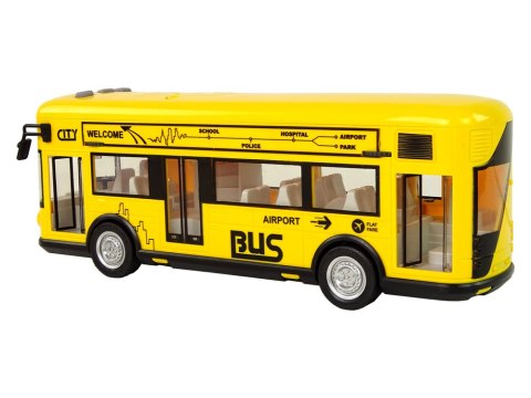 Autobus Miejski Żółty Z Napędem Frykcyjnym 1:18 LEAN Toys