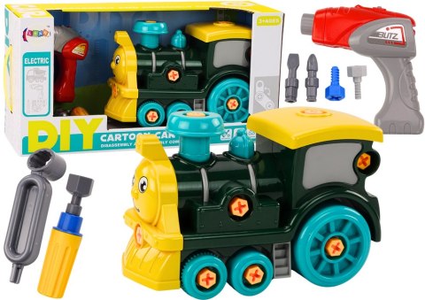 Lokomotywa Do Skręcania Kreskówkowa DIY Zielony LEAN Toys