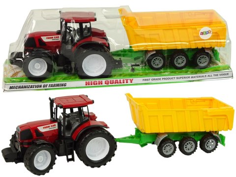 Traktor Wywrotka Żółta Ciągnik 50 cm LEAN Toys