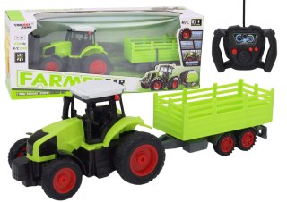 Traktor Zdalnie Sterowany RC Z Przyczepą 1:16 Zielony LEAN Toys