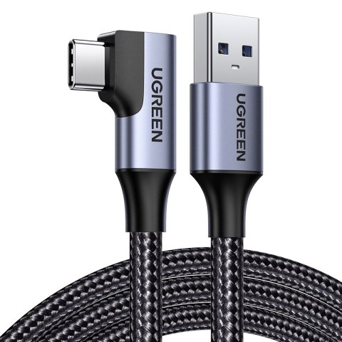 Kabel przewód kątowy USB - USB-C 5Gb/s 3A 1m czarny UGREEN