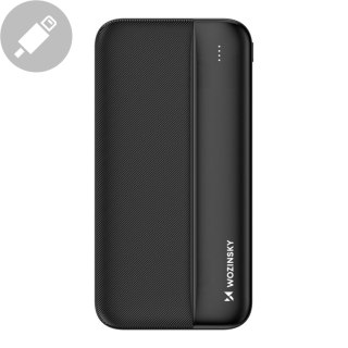 Powerbank Li-Po 10000mAh 2xUSB czarny WOZINSKY