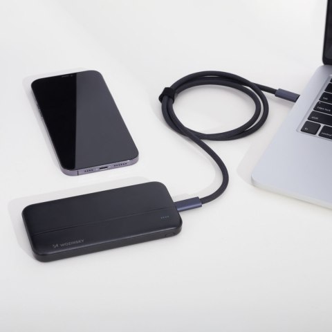 Powerbank Li-Po 10000mAh 2xUSB czarny WOZINSKY