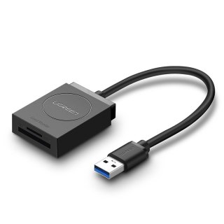 Czytnik kart pamięci SD / micro SD wtyczka USB 3.0 15cm - czarny UGREEN