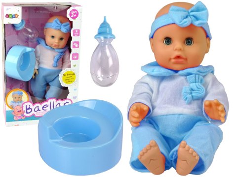 Lalka Piżama 30 cm Niebieska Butelka Nocnik Pije LEAN Toys