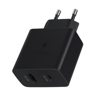 Mała ładowarka sieciowa USB-C 35W USB-A 15W czarna SAMSUNG