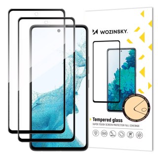 Super wytrzymałe szkło hartowane na cały ekran z ramką Samsung Galaxy A53 5G czarny ZESTAW 2 szt. WOZINSKY