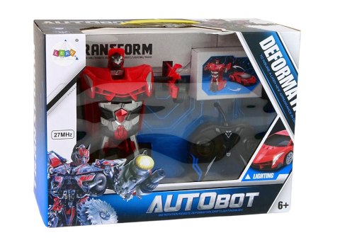 Auto Robot 2w1 Pilot R/C Zdalnie sterowane Czerwony LEAN Toys