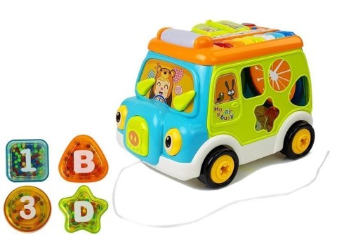 Autobus Muzyczny z Projektorem Pianinko Sorter LEAN Toys