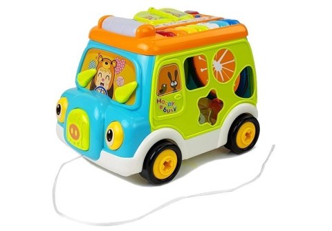 Autobus Muzyczny z Projektorem Pianinko Sorter LEAN Toys