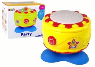 Duży Interaktywny Bębenek Muzyczny Światełka 19 cm LEAN Toys