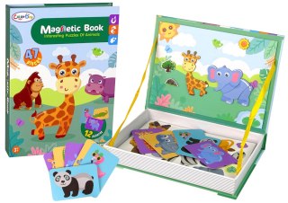 Magnetyczna Układanka Książka Zwierzęta Puzzle Krokodyl Małpka LEAN Toys