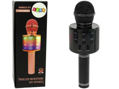 Mikrofon Bezprzewodowy USB Głośnik Nagrywanie Karaoke Model WS-858 Czarny LEAN Toys