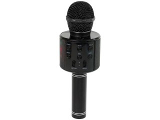 Mikrofon Bezprzewodowy USB Głośnik Nagrywanie Karaoke Model WS-858 Czarny LEAN Toys