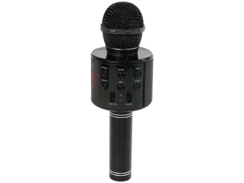 Mikrofon Bezprzewodowy USB Głośnik Nagrywanie Karaoke Model WS-858 Czarny LEAN Toys