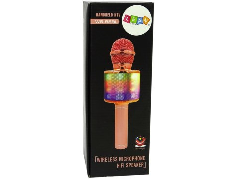 Mikrofon Bezprzewodowy USB Głośnik Nagrywanie Karaoke Model WS-858 Czarny LEAN Toys