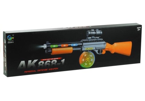 Pistolet Broń Karabin AK 868-1 Świeci Gra 60 cm LEAN Toys