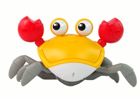 Poruszający się Krab Interaktywny Dźwięk Pomarańczowy LEAN Toys