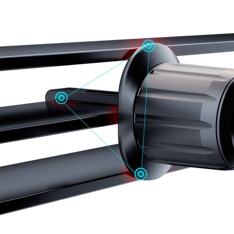 Uchwyt samochodowy do telefonu na kratkę wentylacyjną czarny DUDAO