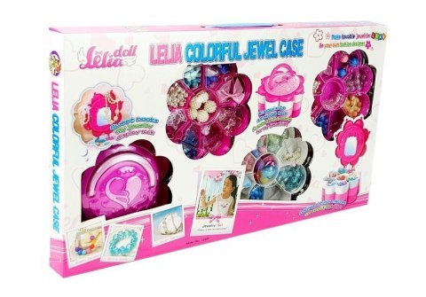 Zestaw Koralików do Biżuterii DIY Składane Pudełko z Lusterkiem LEAN Toys