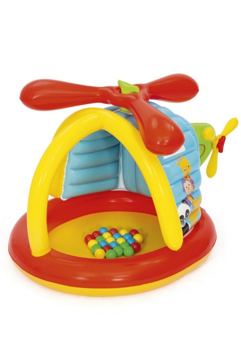 Dmuchany Kojec Fisher-Price dla dzieci Brodzik Helikopter BESTWAY 155x102x91cm + Piłeczki - Sklep Gebe