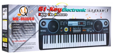 Keyboard z funkcjami dla dzieci 5+ Zestaw muzyczny Tryb lekcji Mikrofon - model nr 860