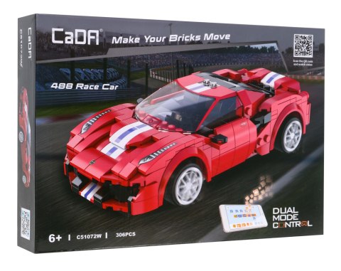 Klocki techniczne CaDA 306 el. Zdalnie sterowany 488 Race Car auto sportowe