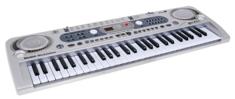 Srebrny Keyboard dla dzieci 5+ Mikrofon + Nagrywanie USB - model nr 824