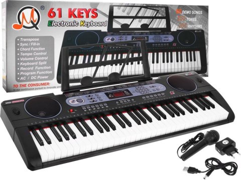 Wielofunkcyjny Keyboard dla dzieci 5+ Zestaw muzyczny Stojak na nuty Mikrofon - model nr 602