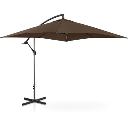 Parasol ogrodowy na wysięgniku kwadratowy 250 x 250 cm brązowy UNIPRODO