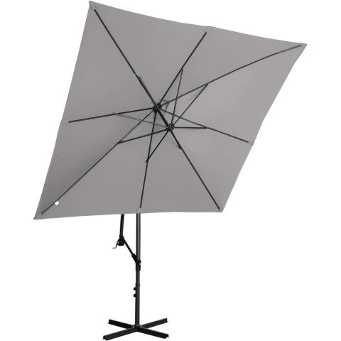 Parasol ogrodowy na wysięgniku kwadratowy 250 x 250 cm ciemnoszary UNIPRODO