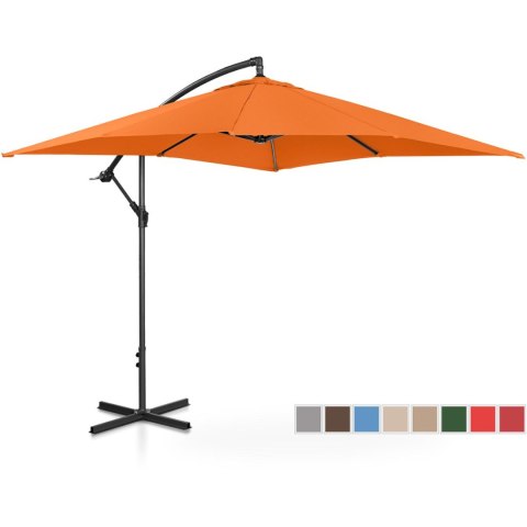 Parasol ogrodowy na wysięgniku kwadratowy 250 x 250 cm pomarańczowy UNIPRODO