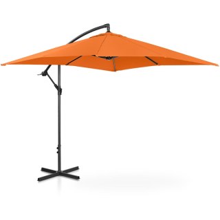 Parasol ogrodowy na wysięgniku kwadratowy 250 x 250 cm pomarańczowy UNIPRODO