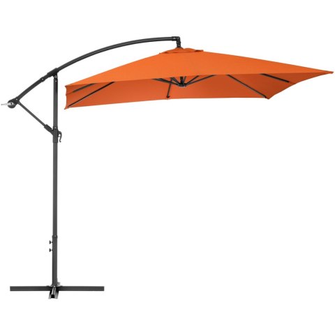 Parasol ogrodowy na wysięgniku kwadratowy 250 x 250 cm pomarańczowy UNIPRODO