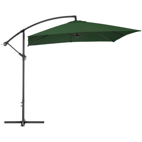 Parasol ogrodowy na wysięgniku kwadratowy 250 x 250 cm zielony UNIPRODO