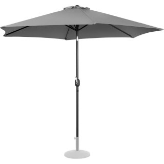 Parasol ogrodowy okrągły duży uchylny z korbką śr. 300 cm ciemnoszary UNIPRODO