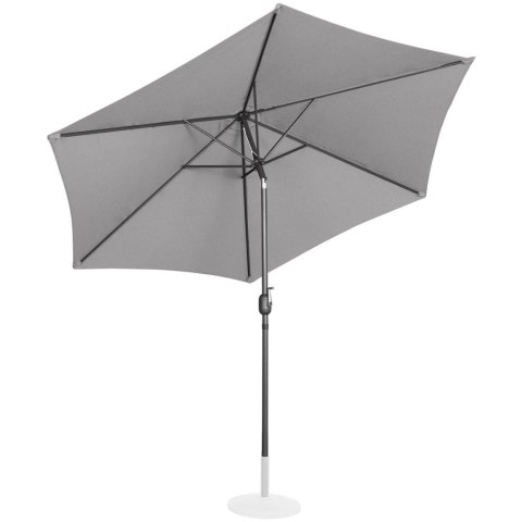 Parasol ogrodowy okrągły duży uchylny z korbką śr. 300 cm ciemnoszary UNIPRODO