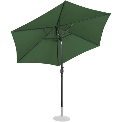 Parasol ogrodowy okrągły duży uchylny z korbką śr. 300 cm zielony UNIPRODO