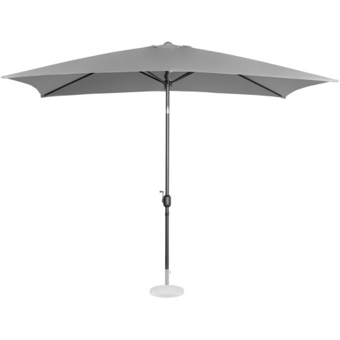 Parasol ogrodowy prostokątny uchylny z korbką 200 x 300 cm ciemnoszary UNIPRODO