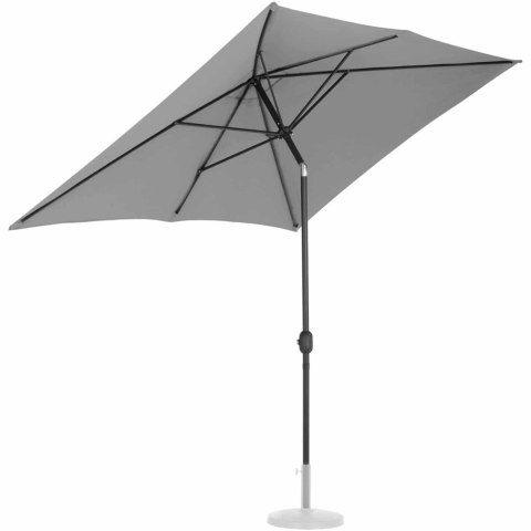 Parasol ogrodowy prostokątny uchylny z korbką 200 x 300 cm ciemnoszary UNIPRODO