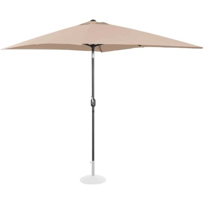 Parasol ogrodowy prostokątny uchylny z korbką 200 x 300 cm kremowy UNIPRODO