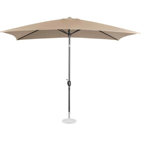 Parasol ogrodowy prostokątny uchylny z korbką 200 x 300 cm szarobrązowy UNIPRODO