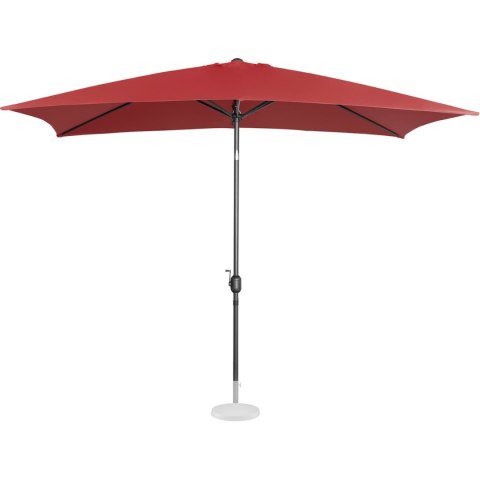 Parasol ogrodowy tarasowy prostokątny z korbką 200 x 300 cm bordowy UNIPRODO