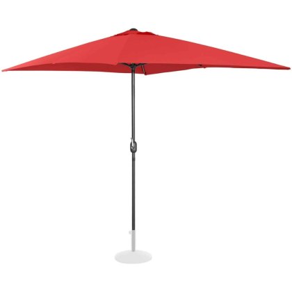 Parasol ogrodowy tarasowy prostokątny z korbką 200 x 300 cm czerwony UNIPRODO